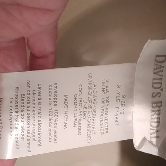 David's Bridal Plum Strapless w Tags - Picture 5 of 7